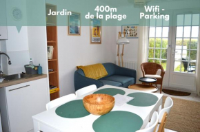 Triplex avec jardinet - wifi - à 400m de la plage